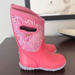 Bogs Pink Patterned Kids Boots